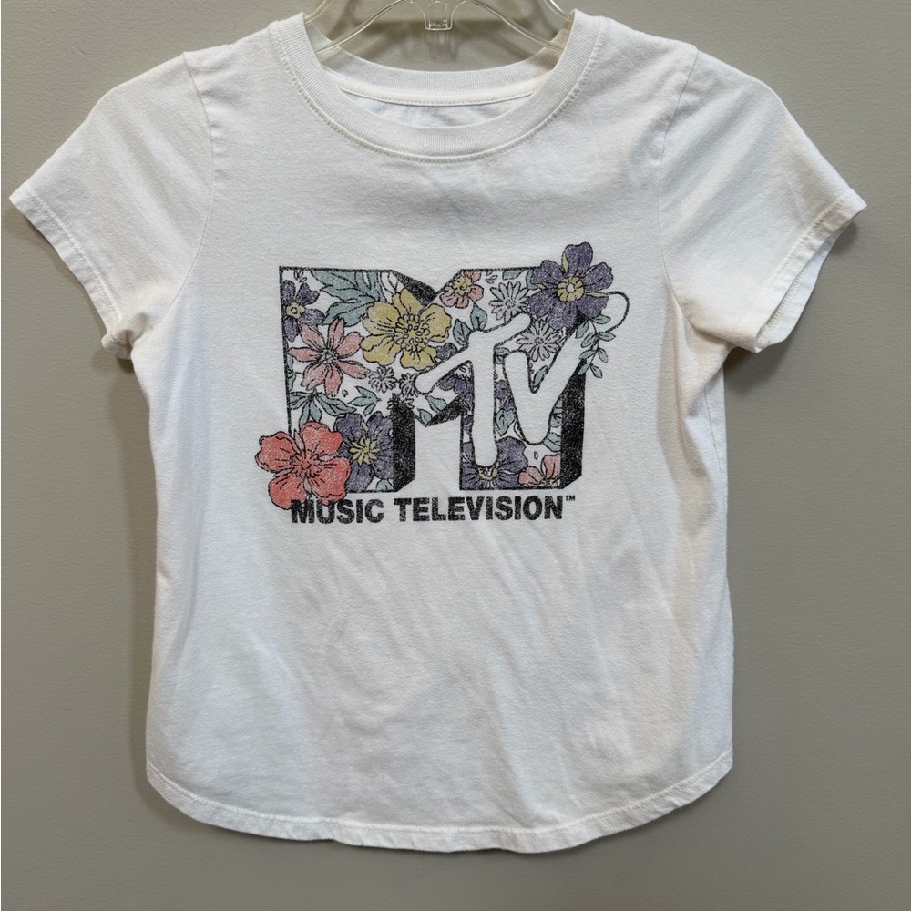Kids MTV Logo White Tee
